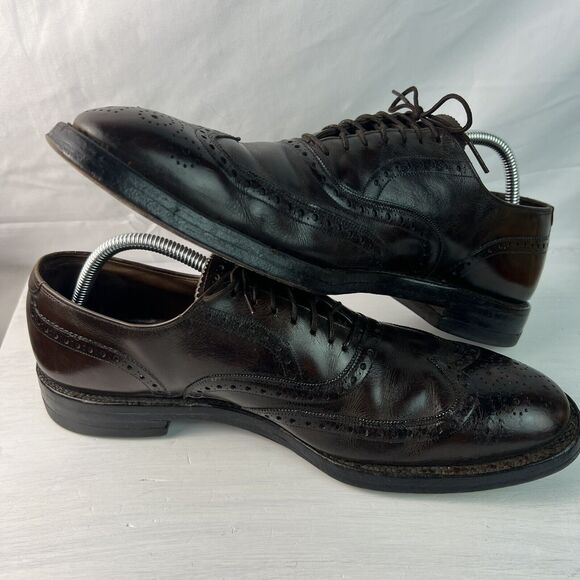 Vintage Allen Edmonds Boulevard Wingtip Shoes Size 10.5 B 6375 Brown USA main image 8